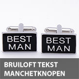 bruiloft tekst manchetknopen