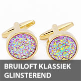 bruiloft klassiek glinsterende manchetknopen