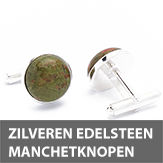 echt zilveren edelsteen manchetknopen