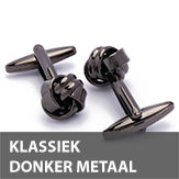 klassiek donker metalen manchetknopen