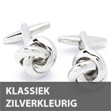 klassiek zilverkleurige manchetknopen