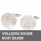 volledig solide echt zilveren manchetknopen