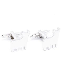 N-1455E Manchetknopen - Stieren Strak Design Zilverkleurig 1.jpg