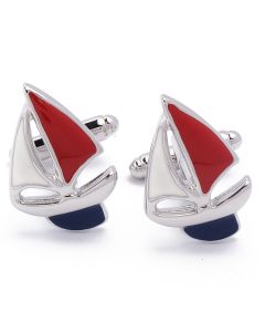 N-1633E Manchetknopen - Zeilboot Zeilen Rood Wit Blauw 1.jpg