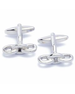 N-1849E Manchetknopen - Ketting Zilverkleurig Metalen Schakelketting 1.jpg