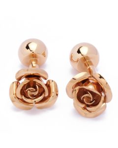 N-2206E Manchetknopen - Roos Rose Goudkleurige Rozen 1.jpg