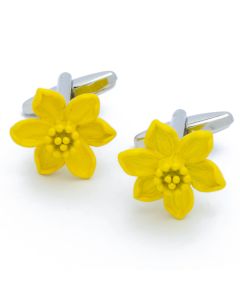 N-2595E Manchetknopen - Narcis Gele Bloem 1.jpg
