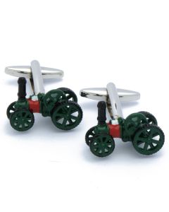 N-2598E Manchetknopen - Stoomauto Rood en Groen 1.jpg