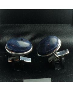ZE1-1002E Manchetknopen - Sterling 925 Echt Zilver met Sodaliet Edelsteen 1.jpg