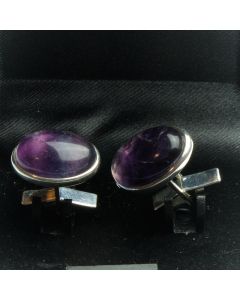 ZE1-1003E Manchetknopen - Sterling 925 Echt Zilver met Amethist Edelsteen 1.jpg